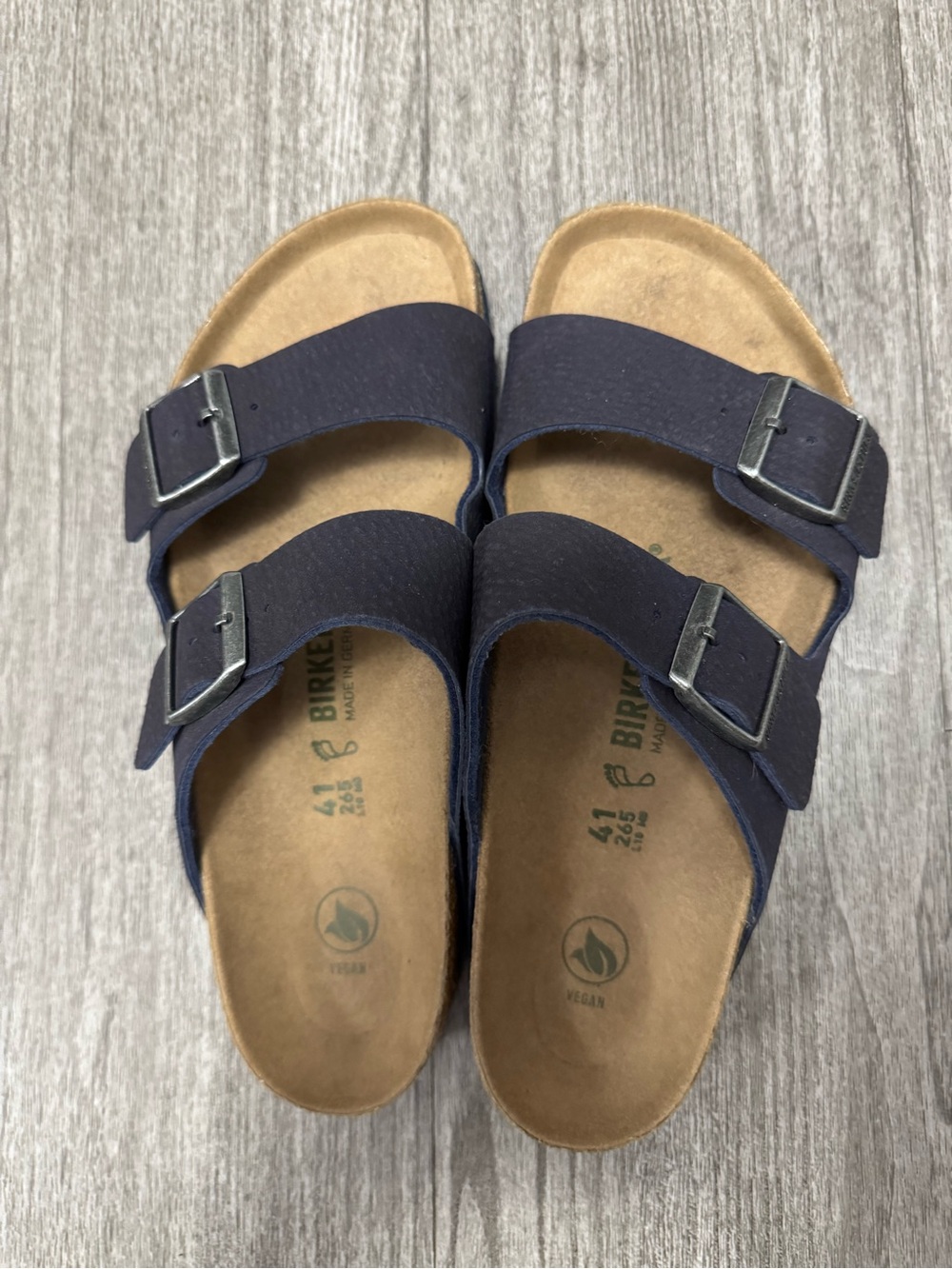 Birkenstock Arizona Men's Navy Double Buckle Vegan Sandals